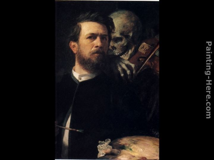Arnold Bocklin Self Portrait with Death